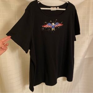 Quaker Factory Patriotic America Eagle Fourth Of July Top